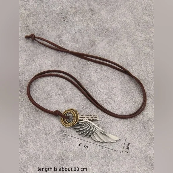 Metal Alloy Wing Pendant - Picture 1 of 4